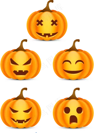 万圣节节日卡通素材南瓜