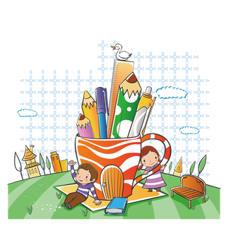 儿童快乐学习主题男孩女孩少儿兴趣班卡通