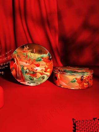 国潮风中式文创礼盒智能样机