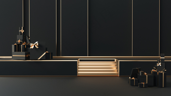 C4D电商场景模型渲染背景