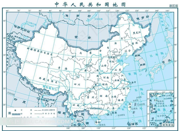 中国政区图设计素材