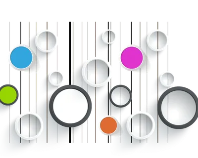 圆形线条白色科技kv主视觉