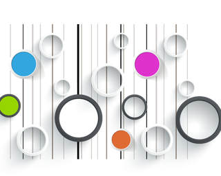 圆形线条白色科技kv主视觉