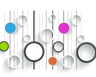 圆形线条白色科技kv主视觉