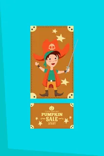 万圣节小鬼捣蛋儿童矢量插画扁平