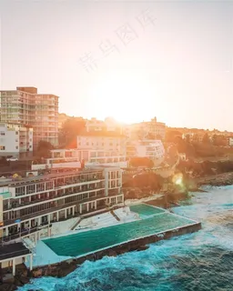 海边城市唯美景色高清图片