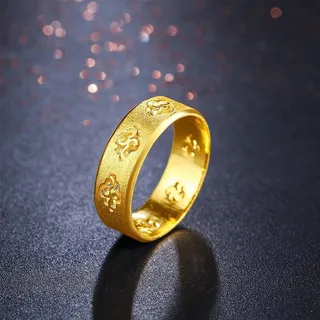 男士黄金戒指图片