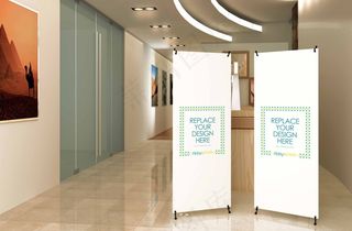 易拉宝样机 易拉宝效果图