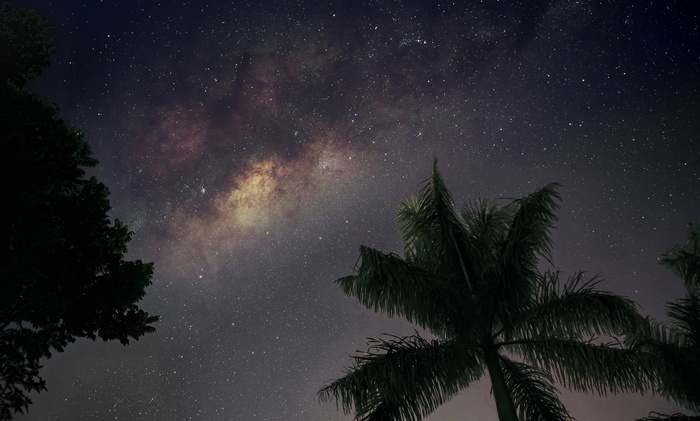 黑色星空摄影素材