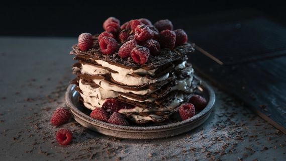 巧克力千层蛋糕图片