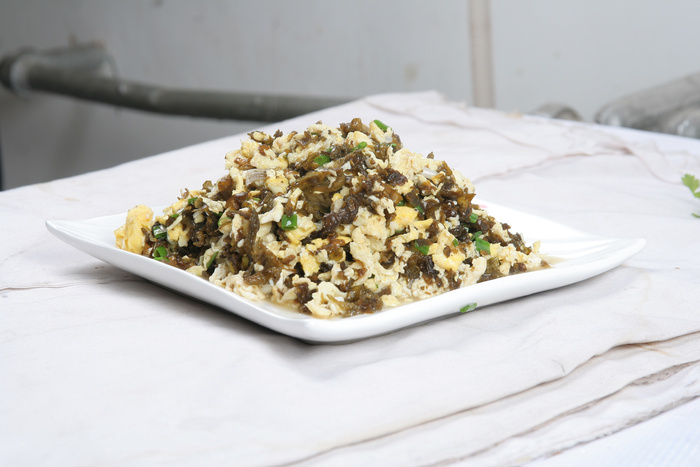 9地皮菜炒笨鸡蛋  -燕北莜面村