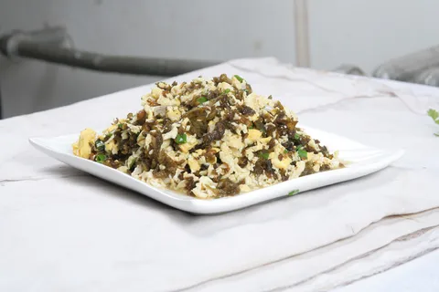 9地皮菜炒笨鸡蛋  -燕北莜面村