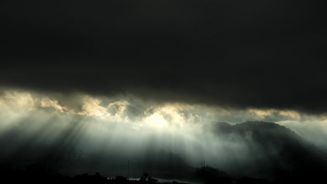 景观, 云, 山, 射线, 哥伦比亚