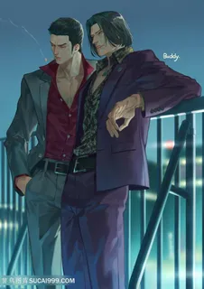 日本街头穿西装的男人动漫图片