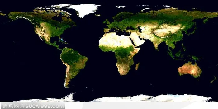 在太空中看地球表面