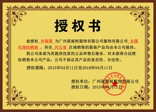 公司企业网络电子模板代理授权资质证书PSD制作设计源文件