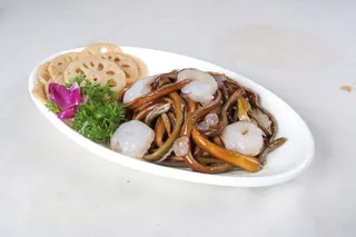 4脆藕虾爆鳝 定州江苏