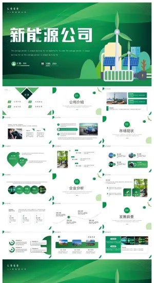 绿色新能源公司介绍PPT模板预览图