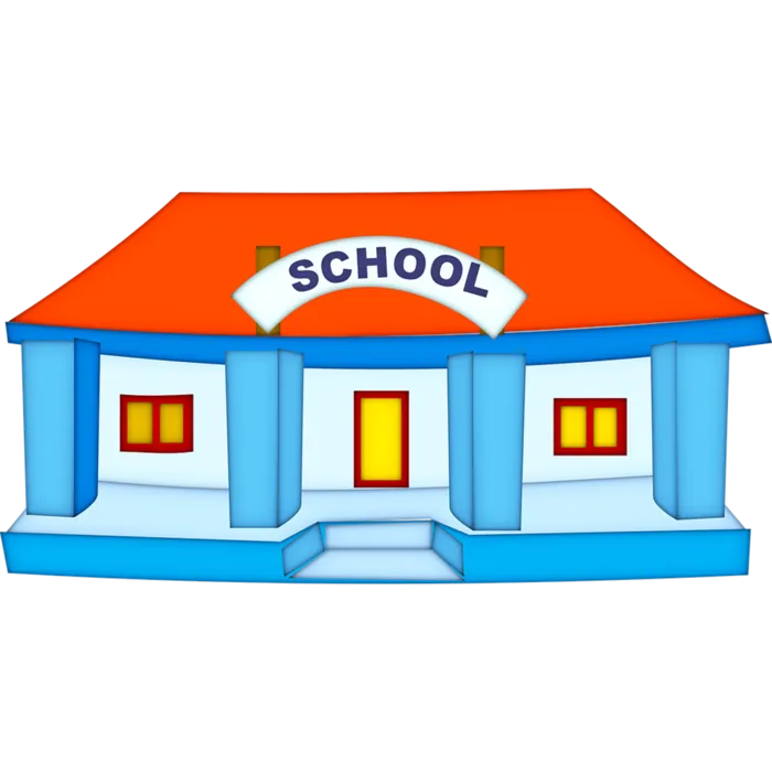 蓝色校园卡通简笔少儿兴趣班素材