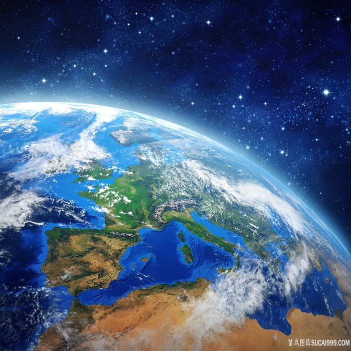 唯美地球鸟瞰景色高清图