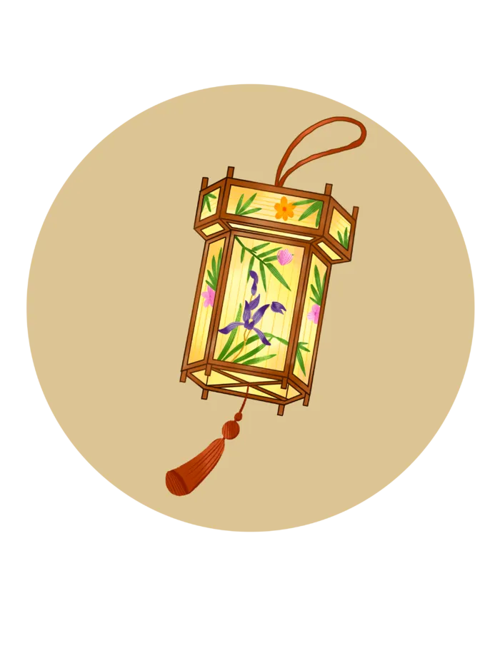 新年元素梅花冬天春节新年中国风灯笼