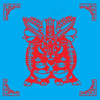 羊年剪纸 剪纸风元素