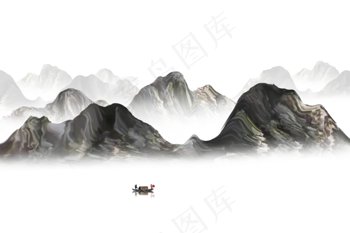 水墨山水素材 