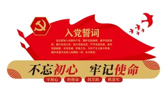 矢量入党誓词党建文化墙