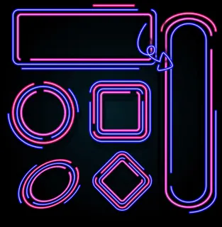 电商霓虹灯光效 科技感发光边框