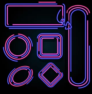 电商霓虹灯光效 科技感发光边框