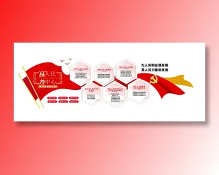 以人民为中心文化墙