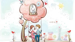 卡通漫画情侣桌面壁纸图片