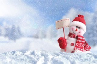 埋在雪地里的小雪人海报背景