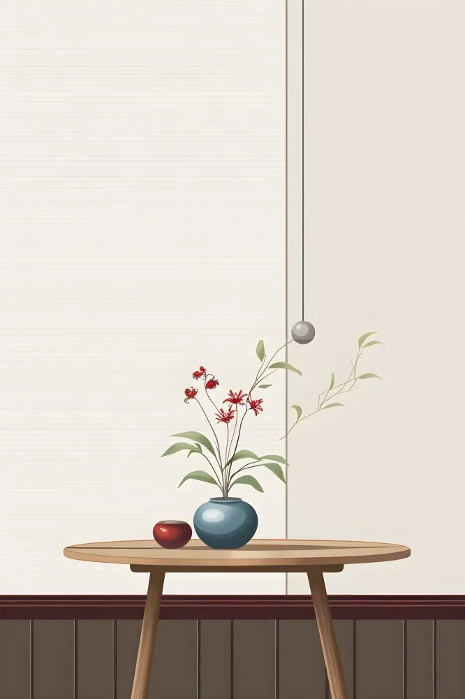 国风简约温馨桌子背景(2400x3600)
