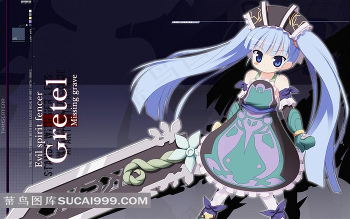 枪手小红帽拿宝剑的美少女