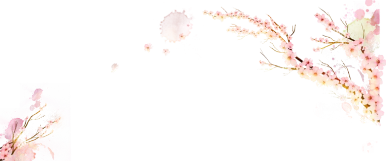 粉色简约风手绘鲜花花朵水墨画PNG素材图片 (79)