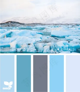 冬天系配色色卡色彩搭配