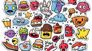 卡通插画表情搞怪素材