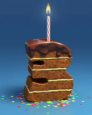 创意数字蛋糕图片