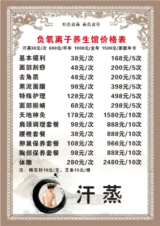 负氧离子养生cdr矢量模版下载