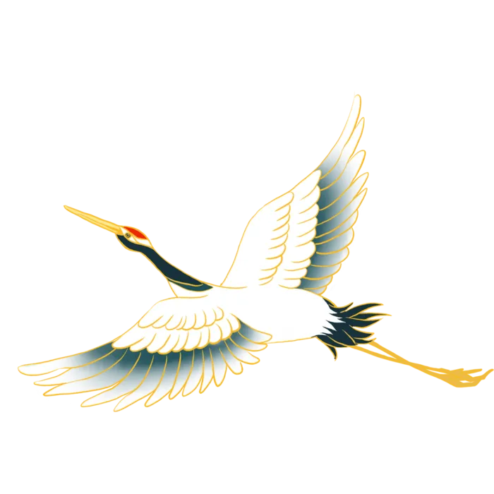 国潮飞鹤png素材透明文件