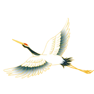 国潮飞鹤png素材透明文件 国潮飞鹤png素材透明文件