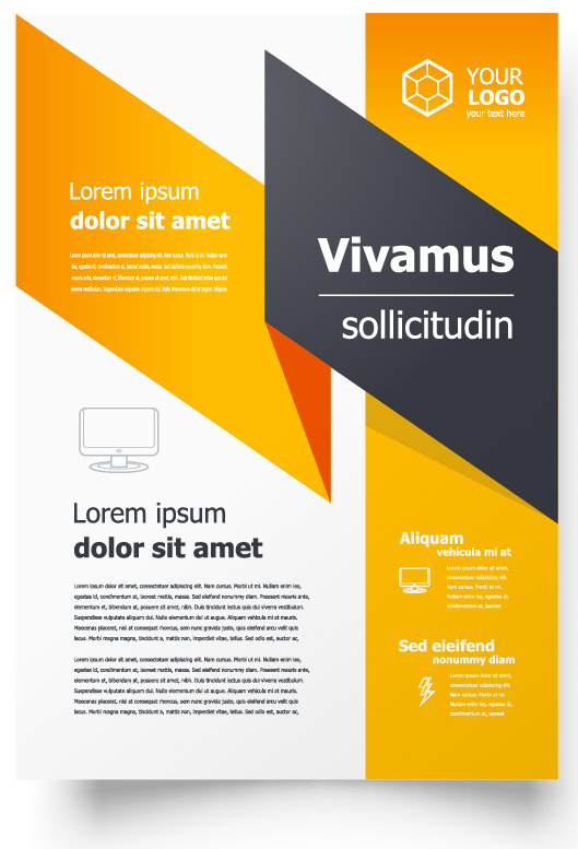 包装宣传册设计模板传单页抽象商务宣传册A4模板创意封面趋势宣传