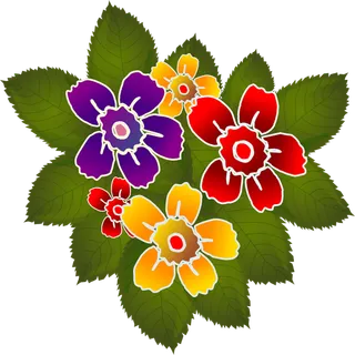 刺绣花朵绿植卡通