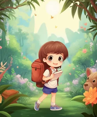 开学学习学生儿童草地背景