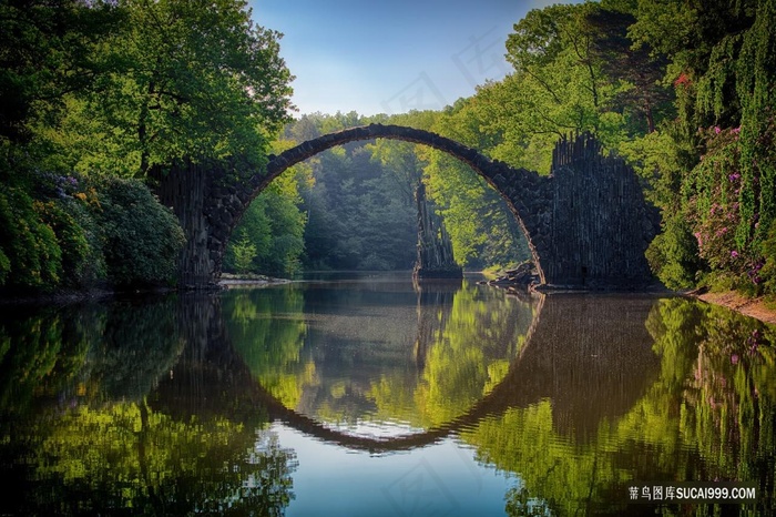 高清小桥流水江南山水风景图片