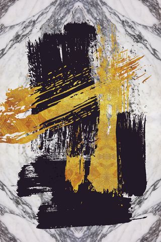 艺术大理石黑金装饰画