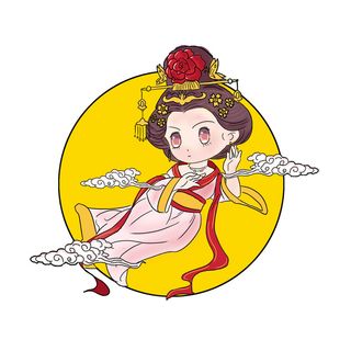卡通中秋节嫦娥素材