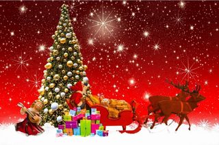 圣诞节雪花风景装饰背景墙