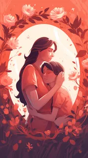 母亲 温馨 节日 爱护 温柔